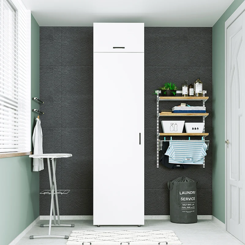 Roomart Hochschrank 60 cm, 205 oder 240 cm hoch, mit Einlegeböden, in 3 Farben