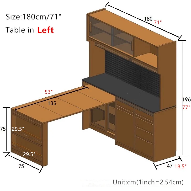 Sideboardschrank mit ausziehbarem Tisch