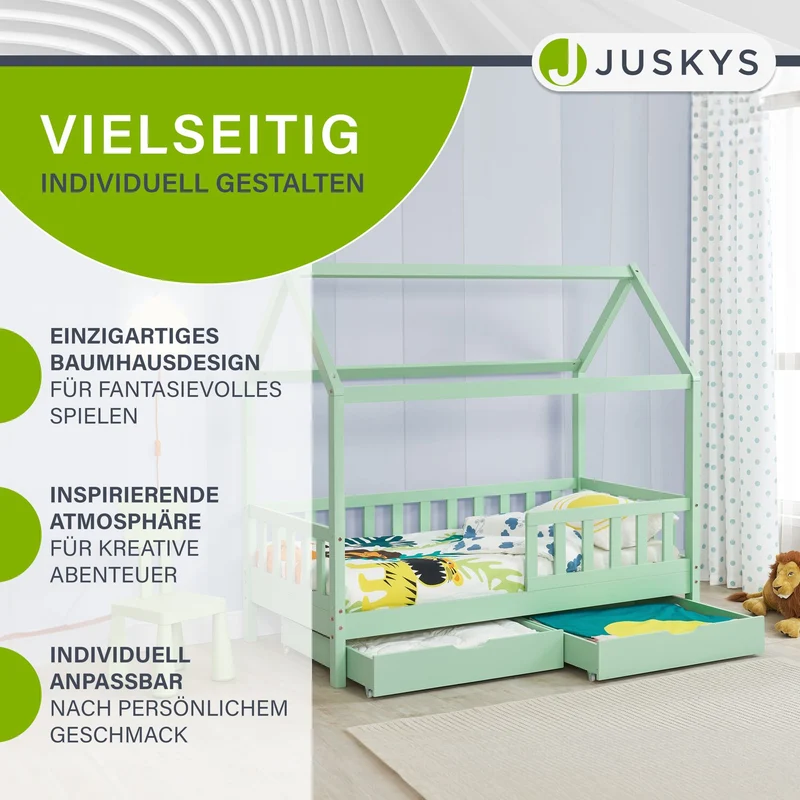 Kinderbett Marli 80 x 160 cm mit Bettkasten