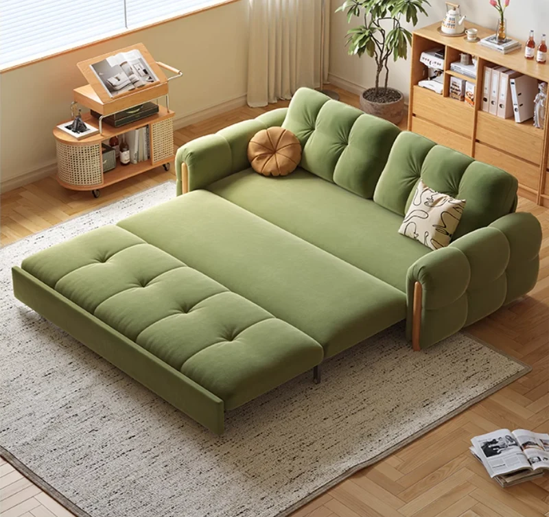 Kratzfestes Schlafsofa aus Flanellstoff mit Stauraum darunter