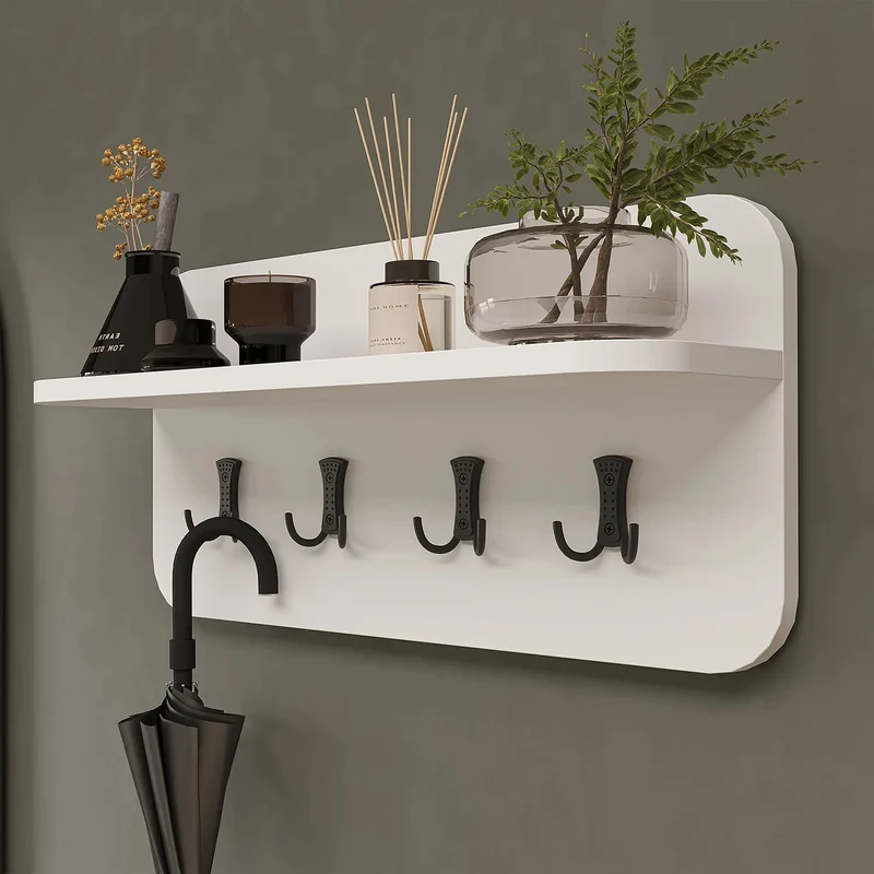 Roomart 4-delige garderobenset LENA, met schoenenkast, zitbank, wandgarderobe en ronde spiegel, in 2 kleuren
