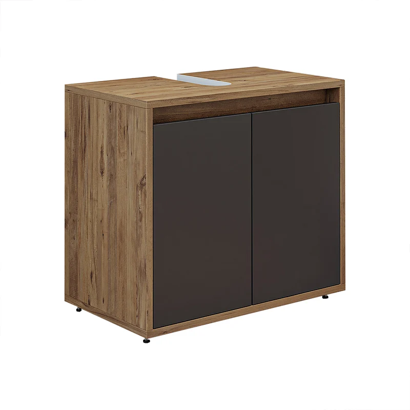 Roomart 3-delige badkamermeubelset MELONA-S2, 65 cm, zonder wastafel, met spiegel- en hoge kast, in 4 kleuren