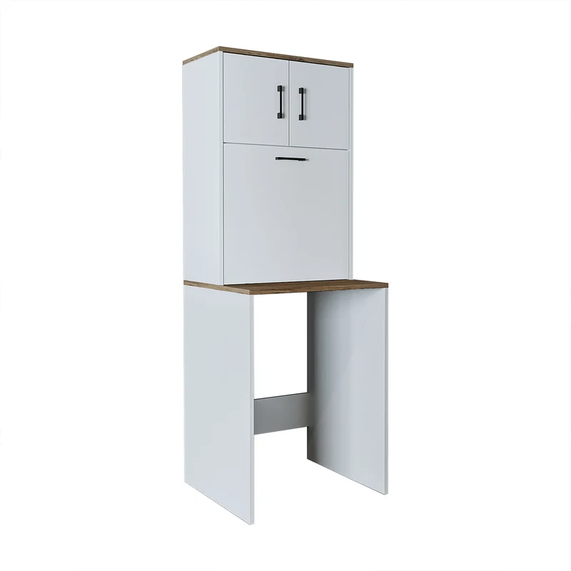Roomart wasmachinekast LUNA, 65 cm, overbouwkast met wasmand, in 4 kleuren