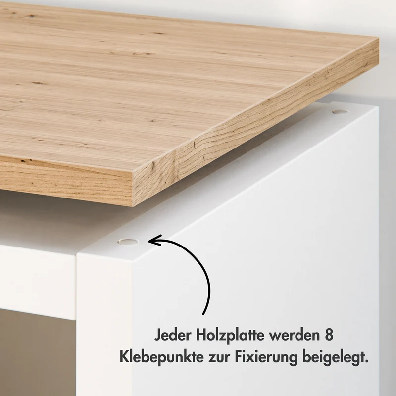 Holzplatte für IKEA Kallax Regal 1er, 2er, 3er oder 4er - Eiche Deckplatte