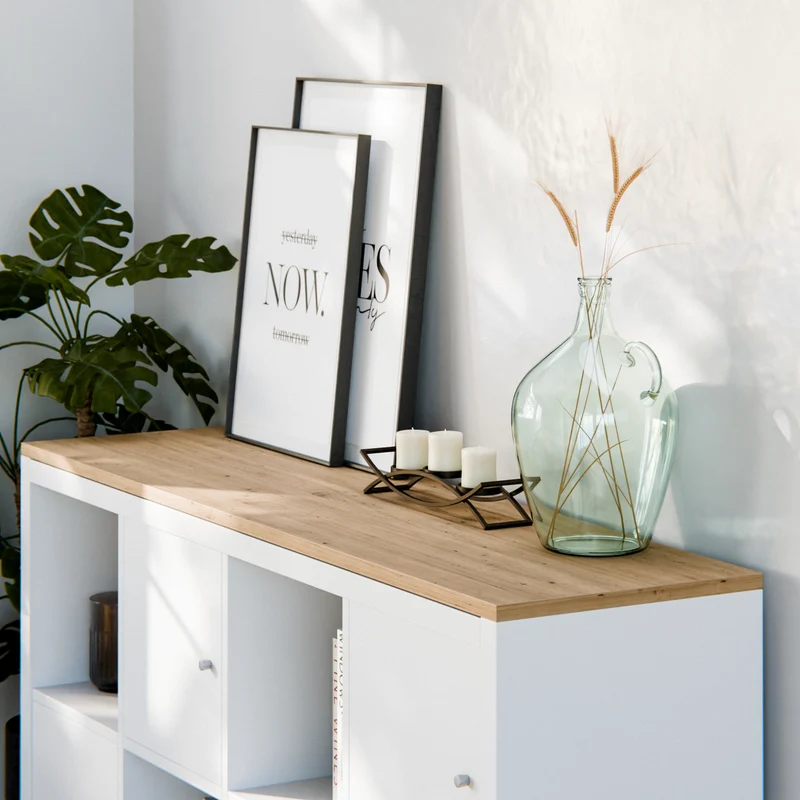 Holzplatte für IKEA Kallax Regal 1er, 2er, 3er oder 4er - Eiche Deckplatte