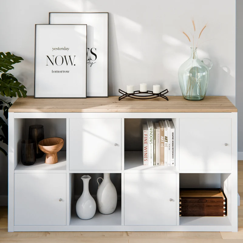 Holzplatte für IKEA Kallax Regal 1er, 2er, 3er oder 4er - Eiche Deckplatte