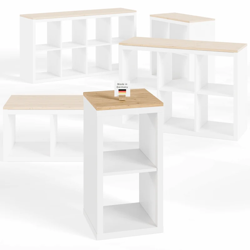 Holzplatte für IKEA Kallax Regal 1er, 2er, 3er oder 4er - Eiche Deckplatte
