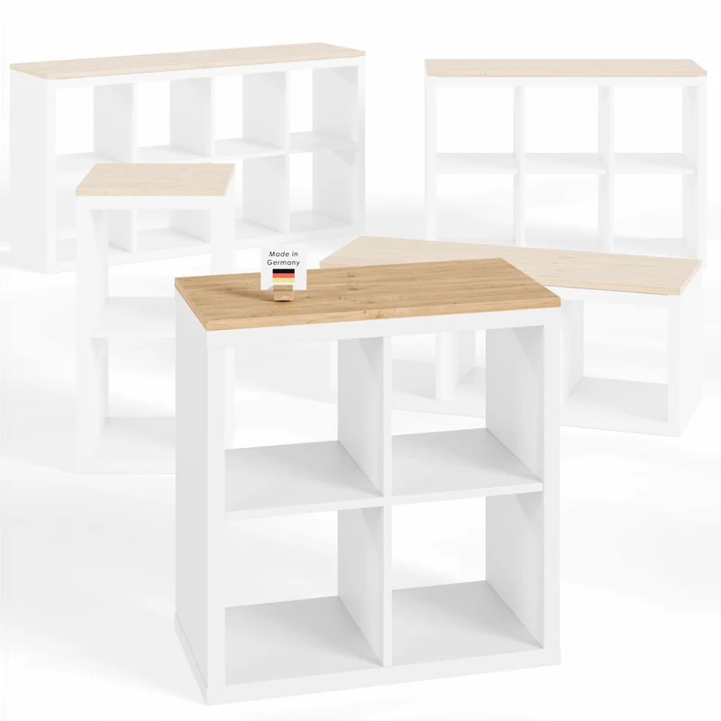 Holzplatte für IKEA Kallax Regal 1er, 2er, 3er oder 4er - Eiche Deckplatte