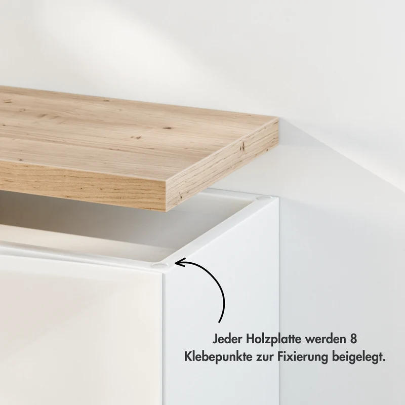 Holzplatte für IKEA Trones Schuhschrank, Eiche - 1er, 2er und 3er Trones Deckplatte