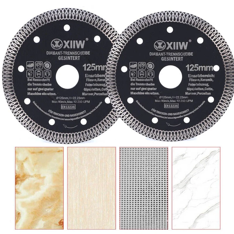 XIIW 2stk Diamanttrennscheibe | 125mm | 1.4mm dünn