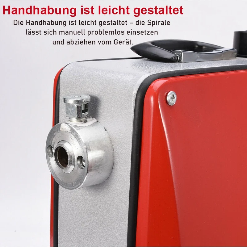 XIIW 500W Elektrische Rohrreinigungsmaschine | Profi Abflussreiniger mit 20m Spiralen-Set | Rohrreinigungsgerät für Rohre Ø30-100mm