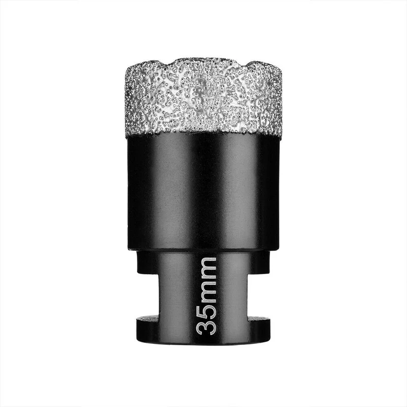 XIIW 6-tlg. Diamantbohrkronen Set M14 mit Fingerfräser | Profi Trockenbohrer 20-68mm für Feinsteinzeug & Granit | Vakuumhartgelötet