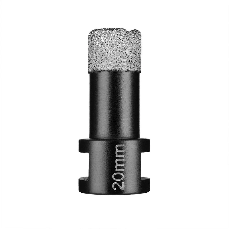 XIIW 6-tlg. Diamantbohrkronen Set M14 mit Fingerfräser | Profi Trockenbohrer 20-68mm für Feinsteinzeug & Granit | Vakuumhartgelötet