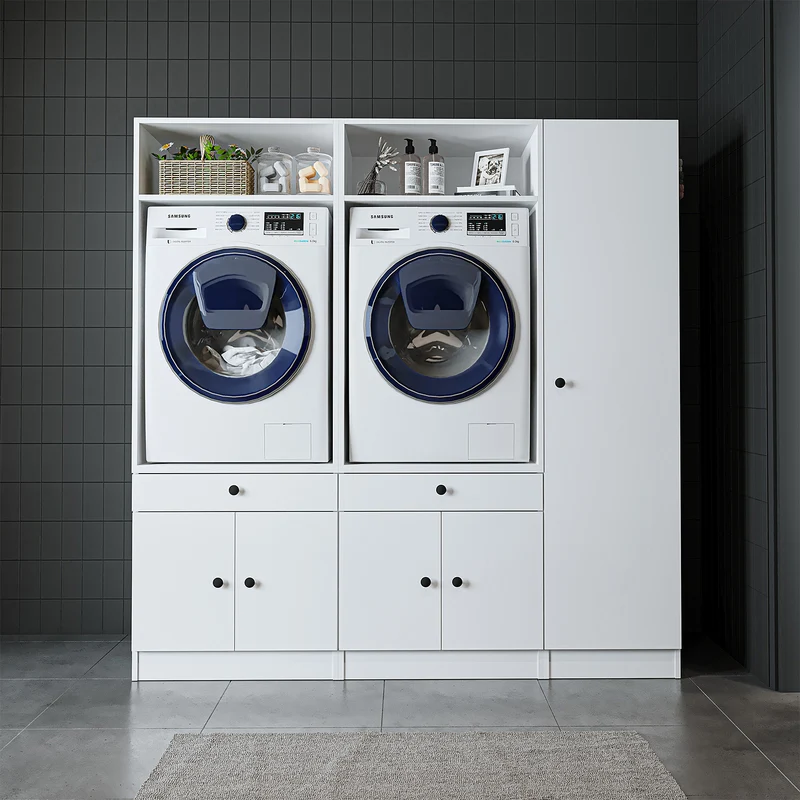 Roomart Waschmaschinenschrank SERIE 1, 179 cm, Schrankwand mit Ausziehbrettern und Hochschrank, in 3 Farben