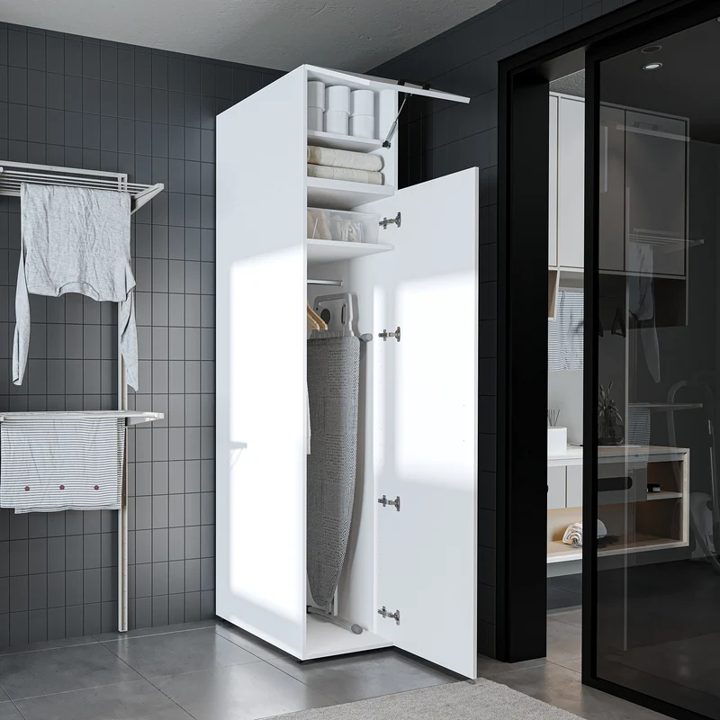 Roomart Hochschrank SERIE DORA, 45 cm, schmaler Mehrzweckschrank mit Regalböden, in 4 Farben