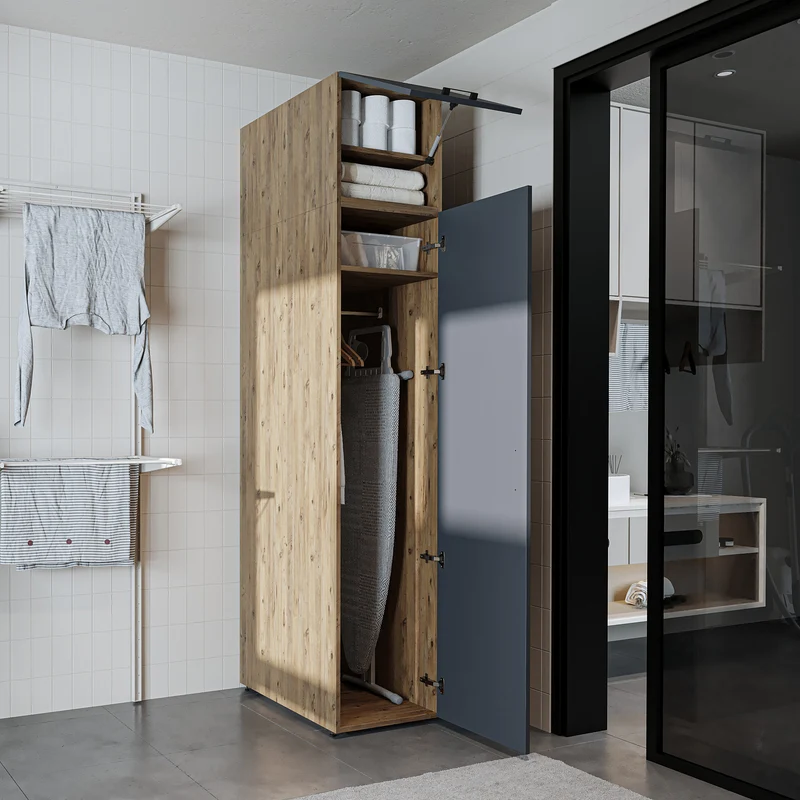 Roomart Hochschrank SERIE DORA, 45 cm, schmaler Mehrzweckschrank mit Regalböden, in 4 Farben