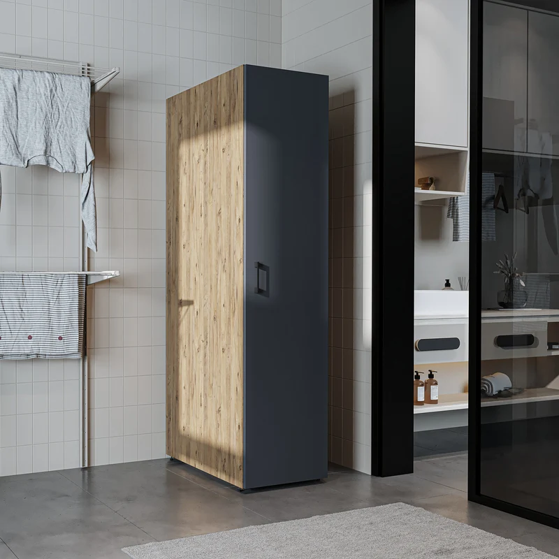 Roomart Hochschrank SERIE DORA, 45 cm, schmaler Mehrzweckschrank mit Regalböden, in 4 Farben