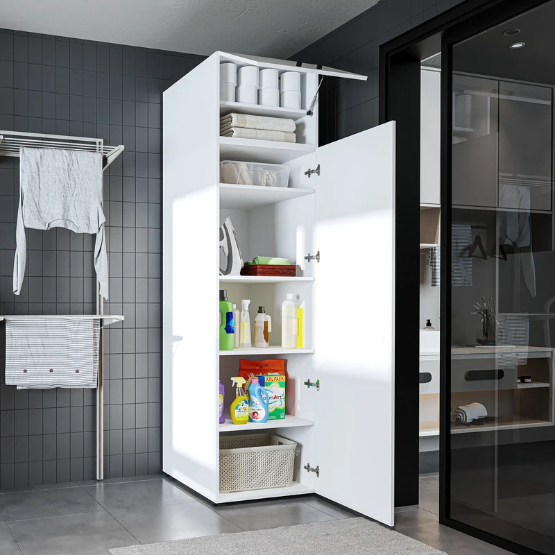 Roomart Hochschrank SERIE DORA, 60 cm, Mehrzweckschrank mit Regalböden, in 4 Farben