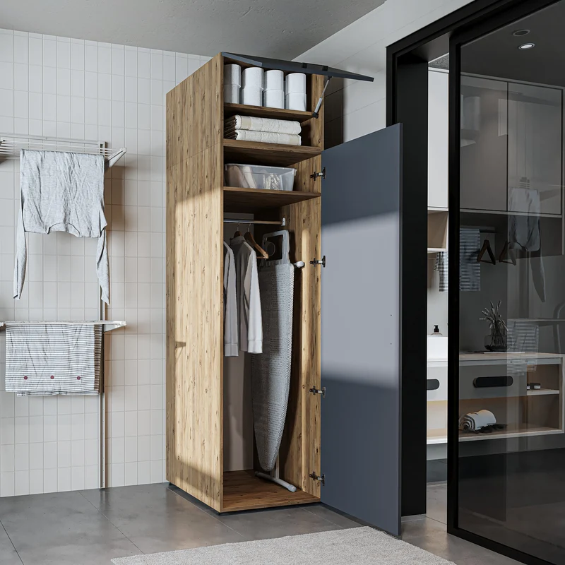 Roomart Hochschrank SERIE DORA, 60 cm, Mehrzweckschrank mit Regalböden, in 4 Farben