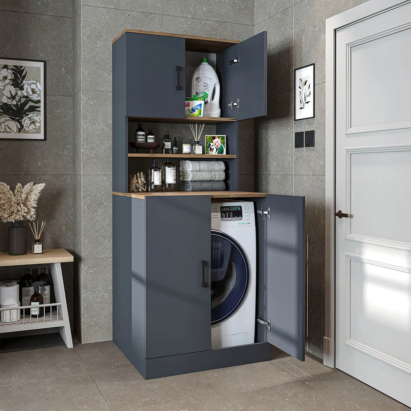 Roomart Waschmaschinenschrank ATLANTIC-I, 70 cm, Überbauschrank mit Oberschrank, in 4 Farben