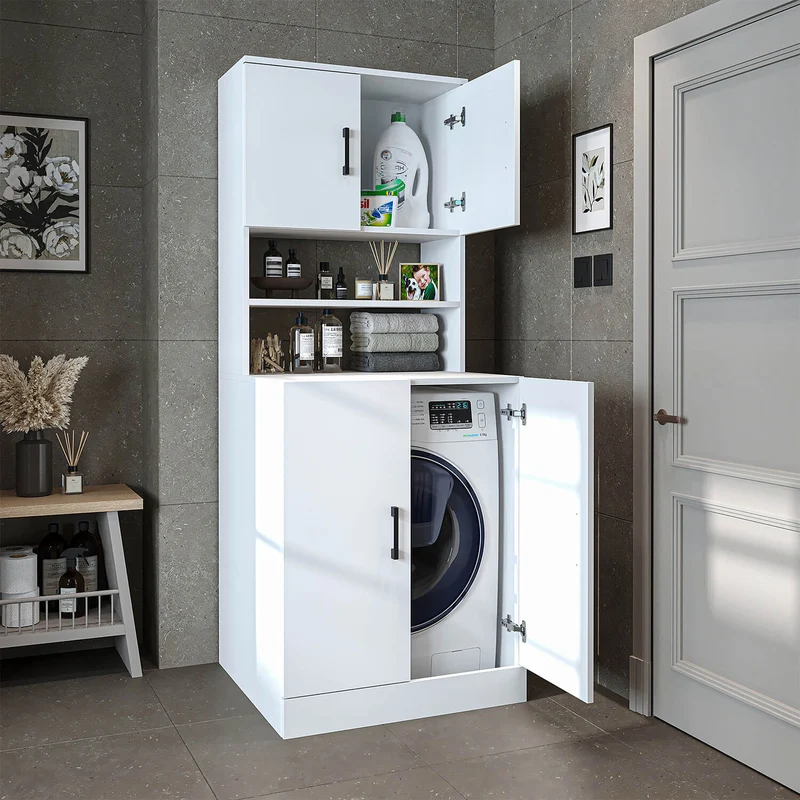 Roomart Waschmaschinenschrank ATLANTIC-I, 70 cm, Überbauschrank mit Oberschrank, in 4 Farben