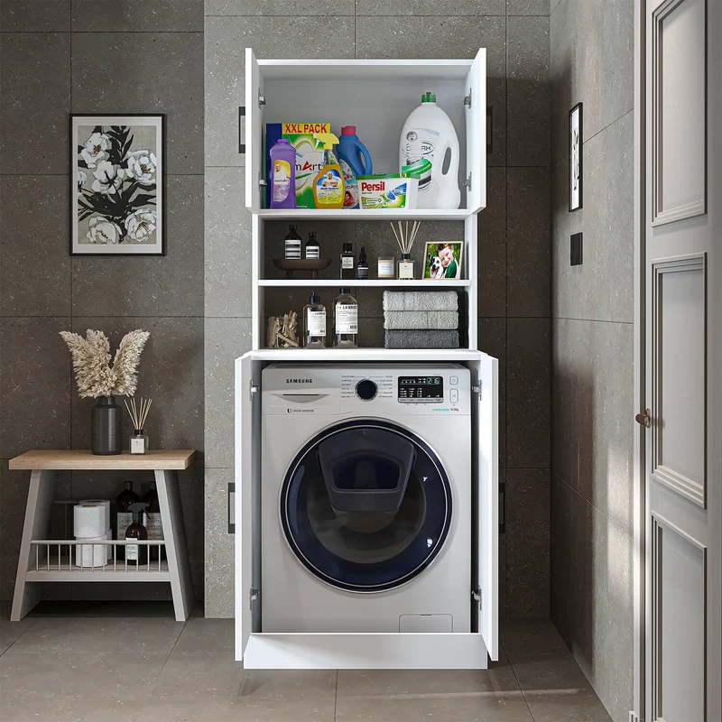 Roomart Waschmaschinenschrank ATLANTIC-I, 70 cm, Überbauschrank mit Oberschrank, in 4 Farben