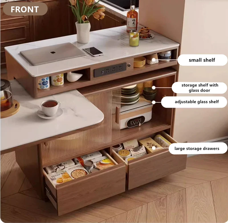 Eleganter drehbarer Inseltisch