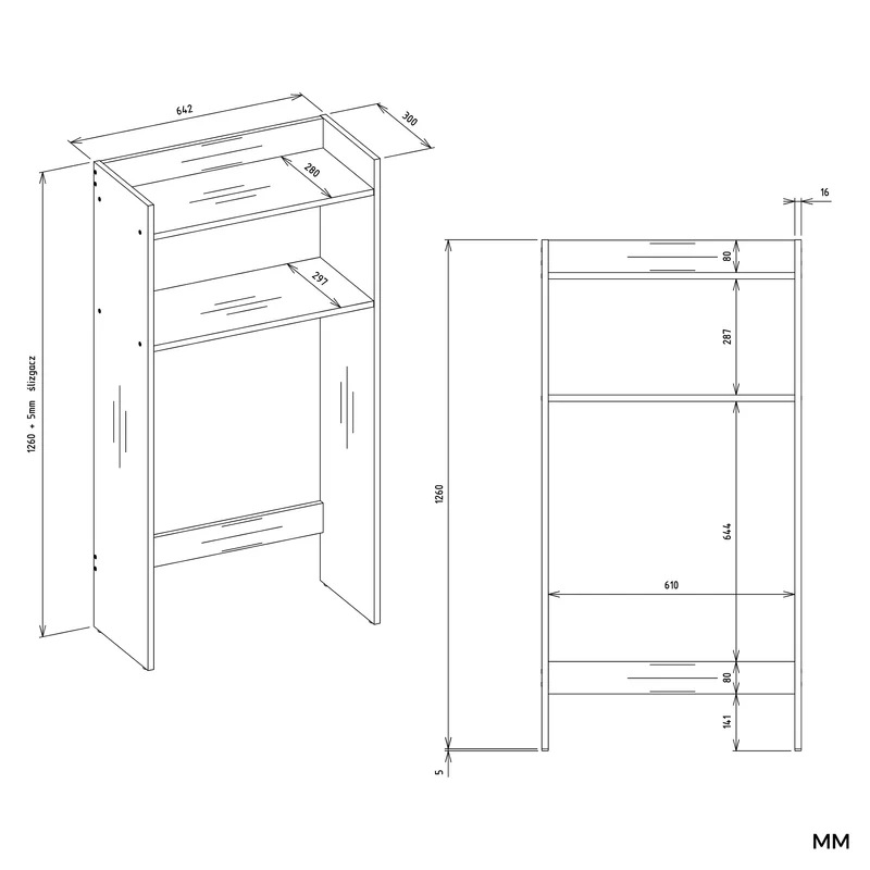 Waschmaschinenschrank Waschli Klein