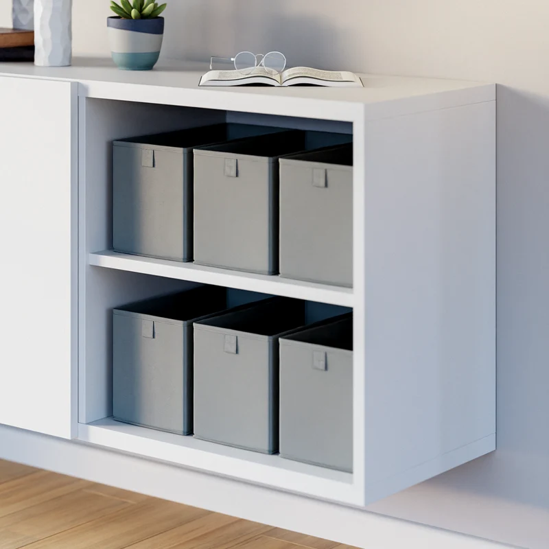Box für IKEA BESTA Regal, 35 x 17 x 20cm, faltbare Aufbewahrungsbox aus Stoff