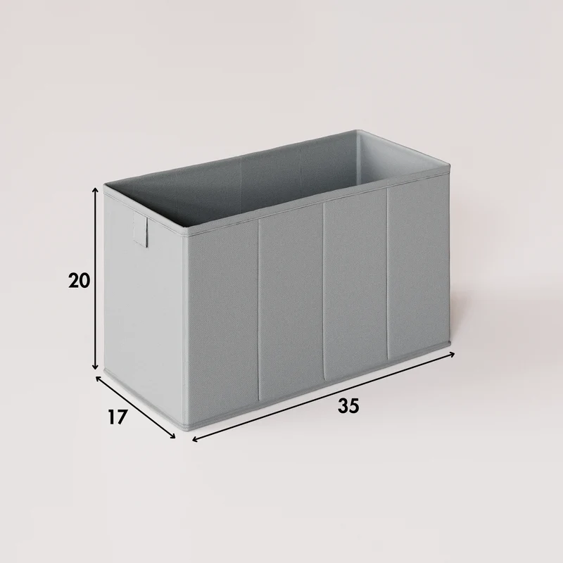 Box für IKEA BESTA Regal, 35 x 17 x 20cm, faltbare Aufbewahrungsbox aus Stoff