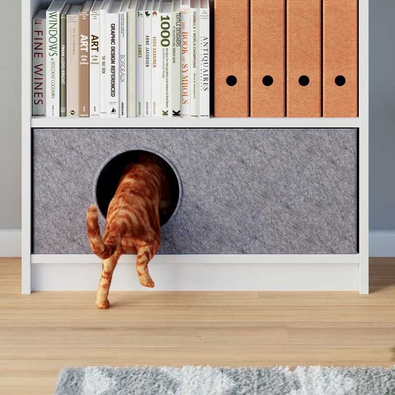 Katzenhöhle für IKEA Billy Regal 75 x 25 x 29cm, Filzhöhle für Katzen