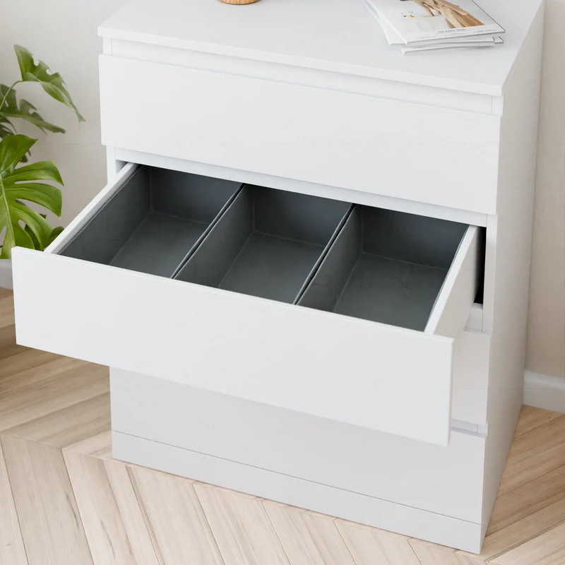 3x Organizer für IKEA Malm Kommode, Boxen für Schubladen 42 x 23 x 13cm