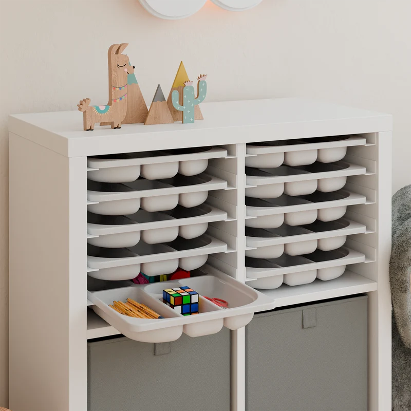 Ikea Kallax Halterung für Trofast Boxen, Schienensystem mit passenden Sortierkästen