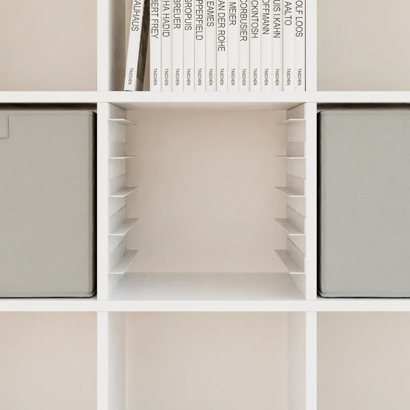 Ikea Kallax Halterung für Trofast Boxen, Schienensystem mit passenden Sortierkästen