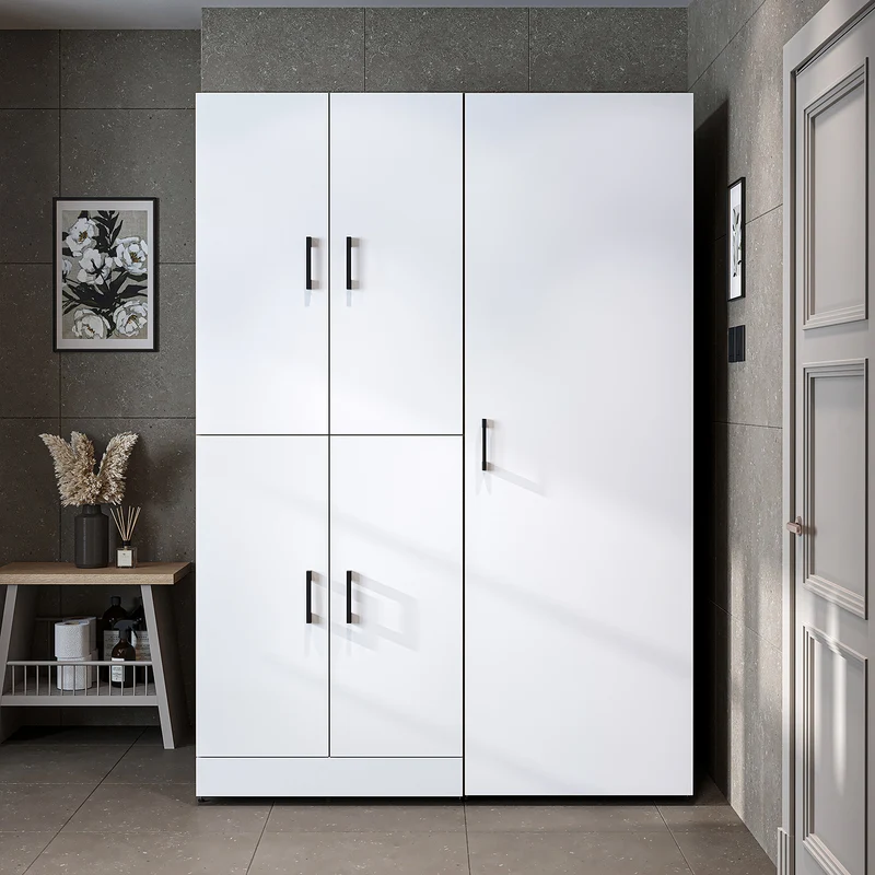 Roomart wasmachinekast DORA-I, 130 cm, met uittrekplank en hoge kast, 5 kleuren