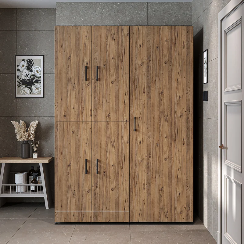 Roomart wasmachinekast DORA-I, 130 cm, met uittrekplank en hoge kast, 5 kleuren