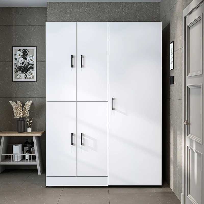 Roomart wasmachinekast DORA-I, 130 cm, met uittrekplank en hoge kast, 5 kleuren