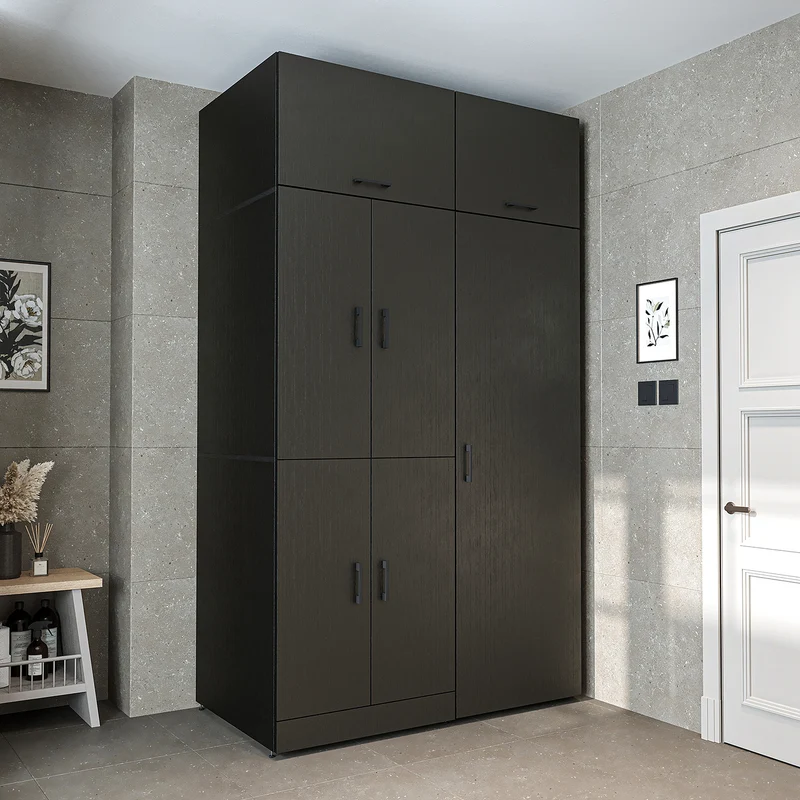Roomart wasmachinekast DORA-I, 130 cm, met uittrekplank en hoge kast, 5 kleuren