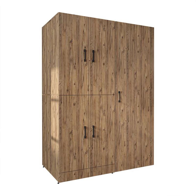 Roomart wasmachinekast DORA-I, 130 cm, met uittrekplank en hoge kast, 5 kleuren