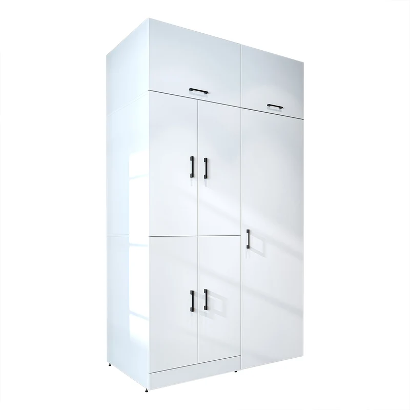 Roomart wasmachinekast DORA-I, 130 cm, met uittrekplank en hoge kast, 5 kleuren