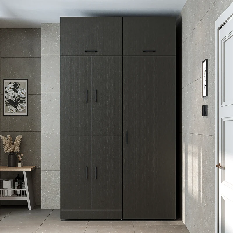 Roomart wasmachinekast DORA-I, 130 cm, met uittrekplank en hoge kast, 5 kleuren