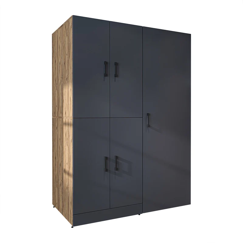 Roomart wasmachinekast DORA-I, 130 cm, met uittrekplank en hoge kast, 5 kleuren