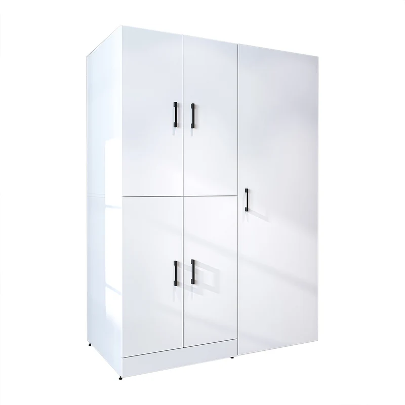 Roomart wasmachinekast DORA-I, 130 cm, met uittrekplank en hoge kast, 5 kleuren