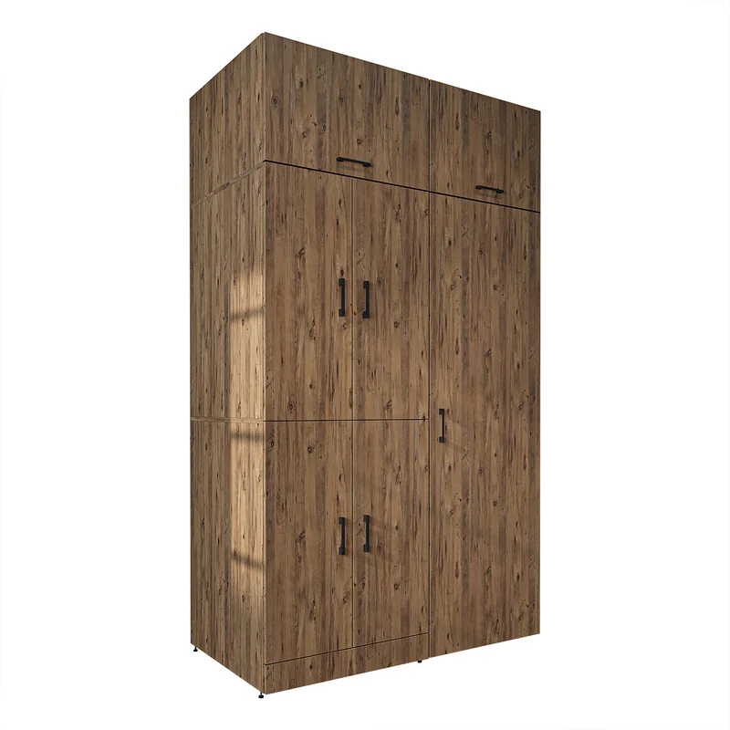 Roomart wasmachinekast DORA-I, 130 cm, met uittrekplank en hoge kast, 5 kleuren