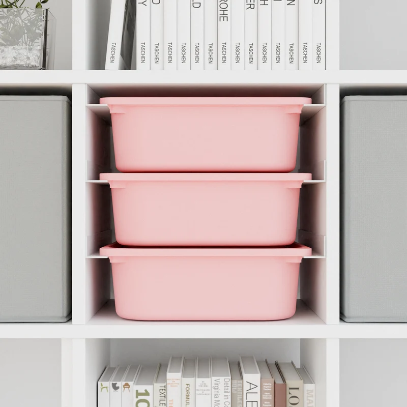 Ikea Kallax Halterung für Trofast Boxen Schienensystem mit passenden Kisten