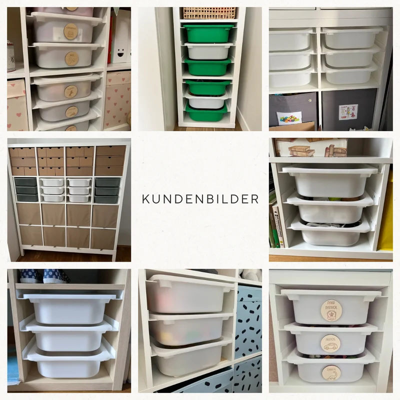 Ikea Kallax Halterung für Trofast Boxen Schienensystem mit passenden Kisten