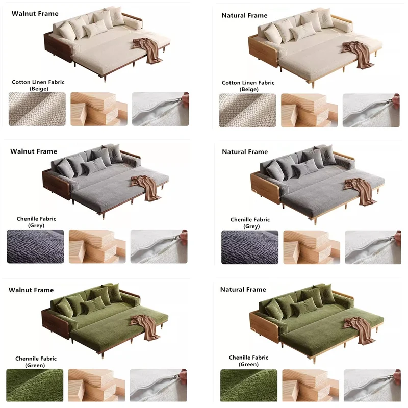 Neues und verbessertes SERENIT-Schlafsofa mit Massivholzrahmen