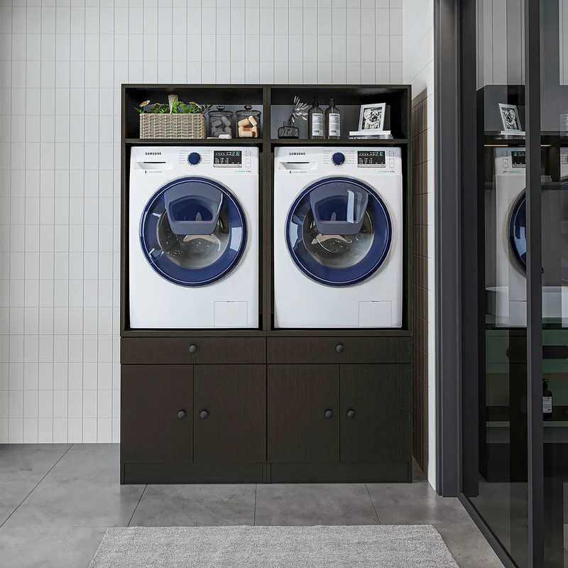 Roomart wasmachinekast SERIE 1, 134 cm, dubbele kast voor twee apparaten