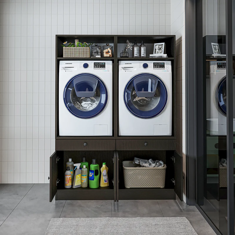 Roomart wasmachinekast SERIE 1, 134 cm, dubbele kast voor twee apparaten