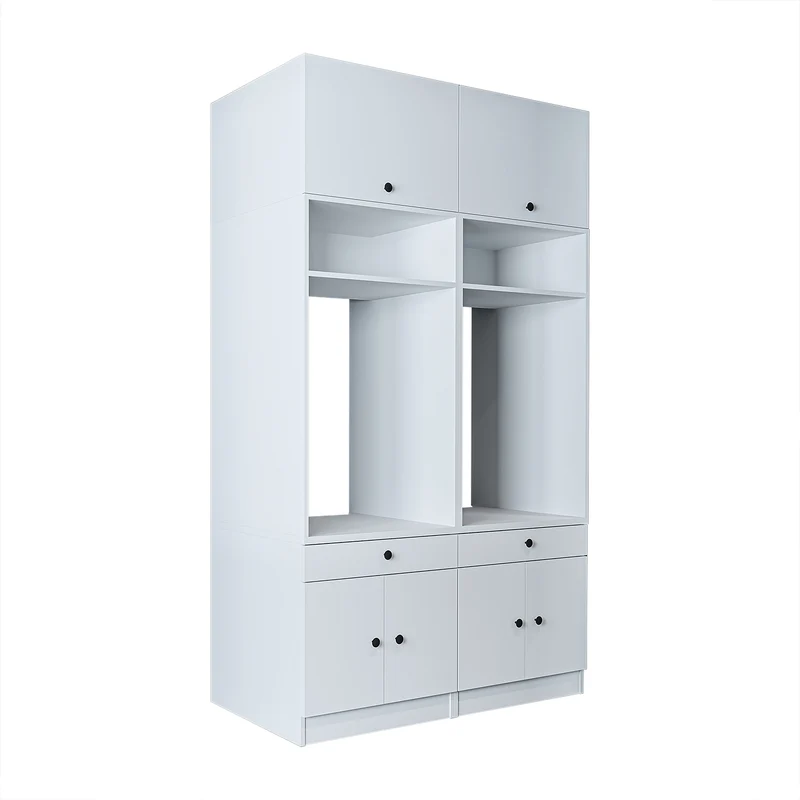 Roomart wasmachinekast SERIE 1, 134 cm, dubbele kast met opzetkast en uittrekplank, in 3 kleuren